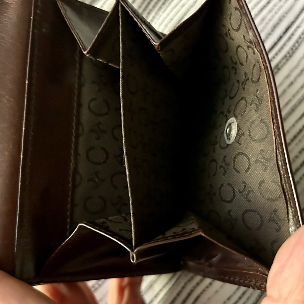 Celine Multi Compartment Luxury Brown Leather Bifold Wallet Classic - Picture 7 of 10